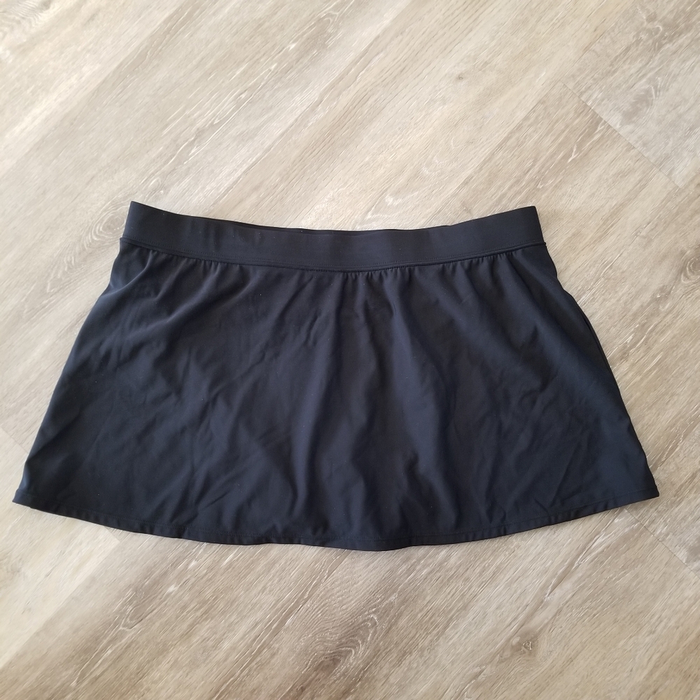 Aqua Green Black Swim Skort - Picture 3 of 8